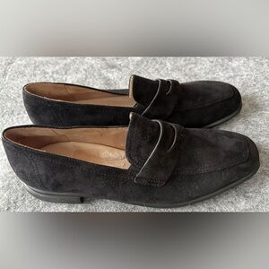 Paul Green Natalie Flat Size US 5.5 Black Suede Loafers New No‎ Box
